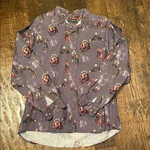 Men's Gray Patterned Shirt